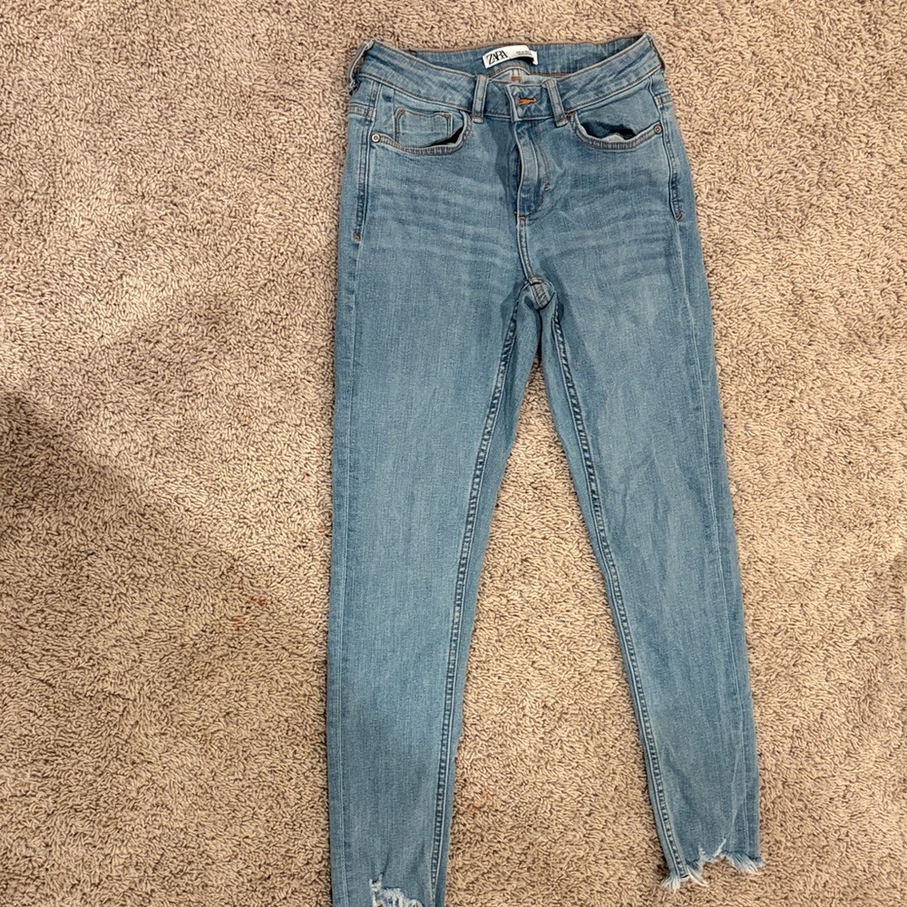 Zara Light Blue Skinny Jeans